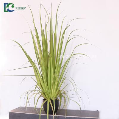 China Mini Onion Plants Eco - Friendly Plastic Indoor Potted Artificial Grass Plants For Home / Garden / Hotel for sale