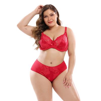 China Breathable hot sale bra and brief sets plus size bra and panty set for sale