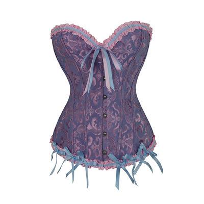 China Wholesales Breathable Lace Up Sexy Corset Reed Back Strap Orthopedic Corset Set Front Coated Steel Design Sexy Ladies for sale