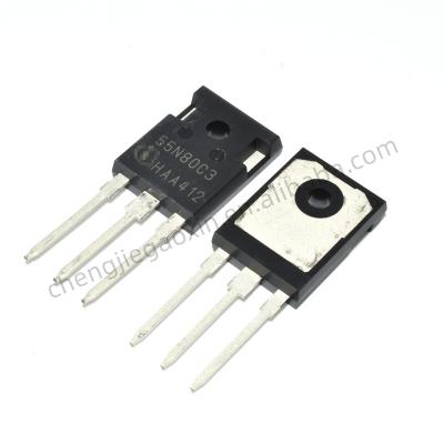 China CHENGJIEGX Applications MOSFET 55N80C3 Transistor Power Amplifier Imported Electronic Components NEW 100%Original SPW55N80C3 for sale