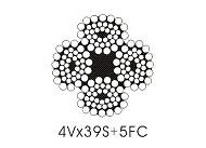 Chine La corde galvanisée non tournante 4 de fil d'acier échoue 4V x 39S 5fc à vendre