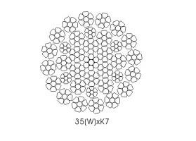 Cina cavo metallico compresso resistente della gru di rotazione di K7 x di 35W per al largo in vendita