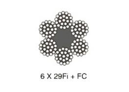 China Strecken Sie Drahtseil anhebende Derricking Ähnlichkeit gelegte 6 x 29 Füller-Art zu verkaufen