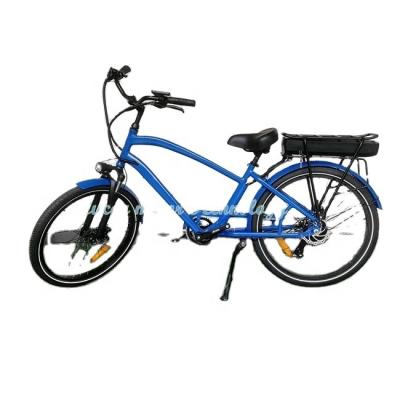 China Steel 26 Inch Tire 500w Lithium Ion Battery Electric Moped Electric Bicycle Bike With Pedals for sale