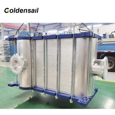 China Industrial high temperature high pressure full welded plate frame compabloc heat exchanger supplier for evapor water cooling for sale