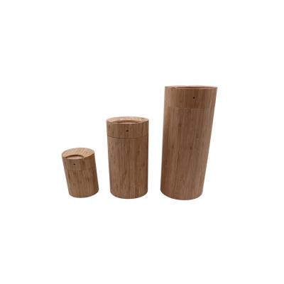 China Viable Biodegradable Bamboo Bamboo Urn Pets Keepsake Memorial Tube For Pet Human Caskets Cylinder Dogs Cats Ashes Funeral Supplies for sale