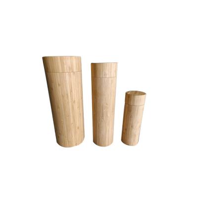 China Viable Biodegradable Bamboo Bamboo Urn Pets Keepsake Memorial Tube For Pet Human Caskets Cylinder Dogs Cats Ashes Funeral Supplies for sale