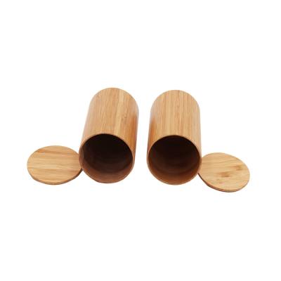 China Biodegradable Customized Round Bamboo Tube Round Bamboo Box For Tea Pack for sale