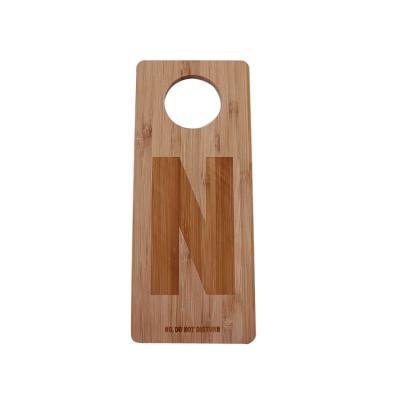 China Handmade Sleeping Door Bamboo Hanger Sign Bamboo Wood Wooden Decoration for sale