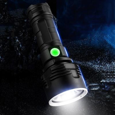 China P70 Strong Long Beam Dropship Powerful Hunting Camping 2021 Led Flashlight High Lumens Flashlight Usb Rechargeable Bright Torch For Camping for sale