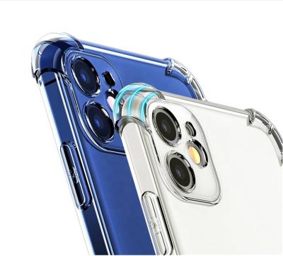 China Anti-fall Four Generations Mobile Airbag Anti-drop Cover For iPhone13/12mini TPU Transparent Mobile Phone Case for sale