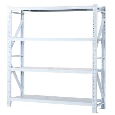 China Adjustable Steel Stacking Racks and Metal Shelves 200KG/Layer 4 Medium Duty Garage Tier Industrial Rack Shelf Storage Corrosion Protection for sale