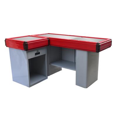 China Stainless Supermarket Grocery Store Supermarket Retail Checkout Counters for sale