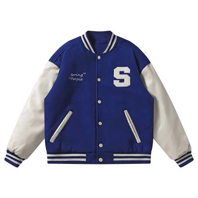 China Wholesale Custom Breathable Casual Letterman Jacket Coat Cotton Unisex Designer Logo Varsity Jackets for sale