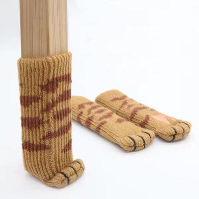 China Knitting Leg Caps Table Feet Leg Cover Sofa Chair Leg Cover Cat Paw Chair Leg Socks High Elastic Floor Pad Chair Leg Cover for sale