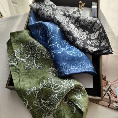 China Manufacture 53*53cm Square Silk Bandanna Bandanna Scarf Men Women Neck Bag Wrist Scarf 12MM Hand Made Silk for sale