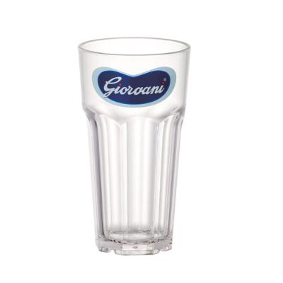 China Unbreakable Northern Europe Nesign Logo Bottom Hole Promotional Pint Glass Reusable Plastic Tumbler for sale