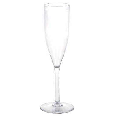 China Unbreakable Plastic Champagne Flutes Clear Champagne Glass Stem Champagne Glass 210ml 7oz Polycarbonate for sale