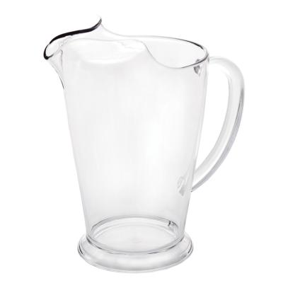 China Barware 1300ml 43oz Stocked Unbreakable Ice Lip Jug With Spout Plastic Beer Pitcher Polycarbonate Beer Jug for sale