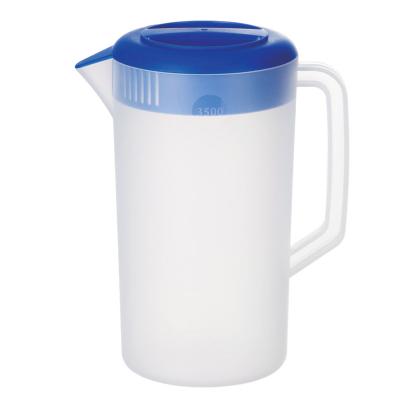 China Viable Translucent Reusable Water Jug With Blue Lid Frosted Water Jug Plastic 1 Gallon Cheap Plastic Jug for sale