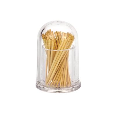 China Stored Clear Round Acrylic Toothpick Holder Brand Personal Acrylic Toothpick Holder for sale