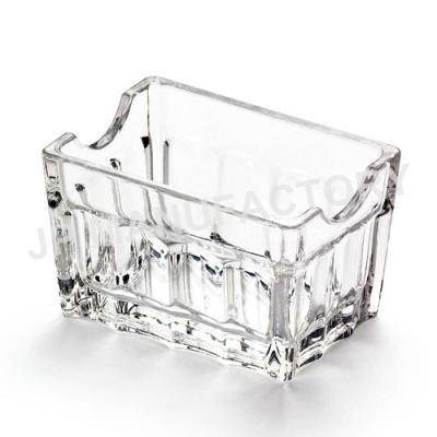 China Personalized Coffee Stored Sugar Tea Holder Clear Acrylic Sugar Packet Holder Rectangular Tea Bag Holder for sale