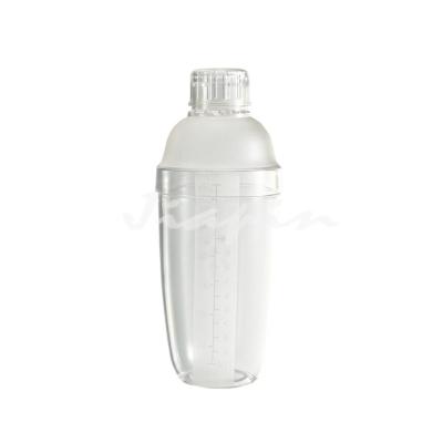 China Wine Shaker Bar Tool 650ml Unbreakable Unbreakable Hard Plastic Cocktail Shaker Clear Polycarbonate Bar Shaker for sale