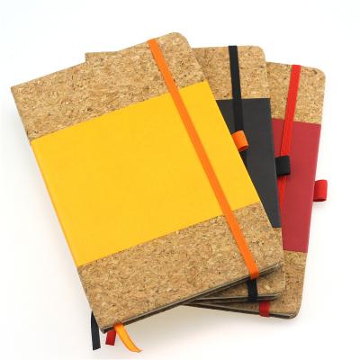 China Custom A5 Hardcover Diary Business Cork Discoloration Leather Planner Cover Notebook for sale