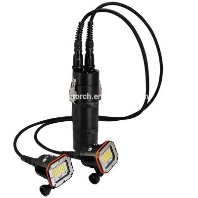 China 300000 High Bright Lumens Underwater 150 Meters Metal Box Dive Flashlight for sale