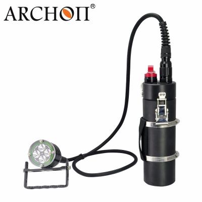 China ARCHON WH46 Comfortable Canister Light Kit XM-L2 4000lm 150M Underwater Waterproof Dive Torch with Battery Pack+Charging Cable for sale