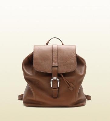 China  men cuir color leather backpack with flap closure for sale