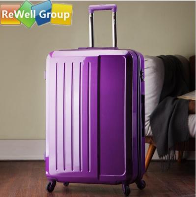 China Purple Password Suitcase Business Travel Luggage with Luminum Frame for sale