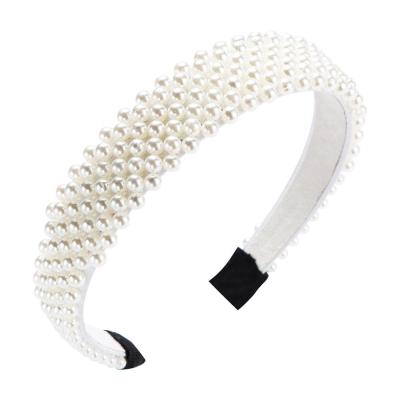 China Exquisite fashion soft imitation pearl/rhinestone imitation pearl head bands for women cute bridal head bands for sale