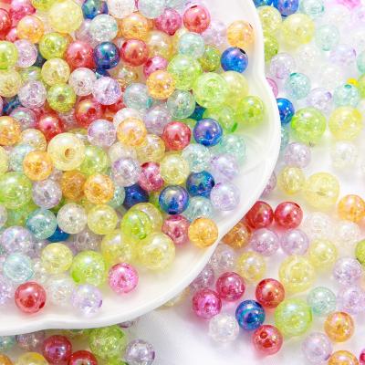 China DIY Jewelry Making C&J 8mm 50pcs/pack Diy Handmade Jewelry Accessories Symphony Popcorn Bubble Coated AB Color Acrylic Beads for sale