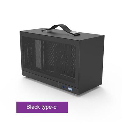 China Computer Desk Gaming PC Case S400W ITX Suitcase Portable Desktop Aluminum Empty Mini Chassis for sale