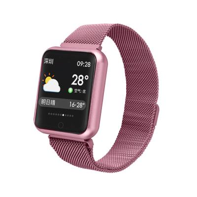 China 2019 P68 Fashionable IP68 Steel Strap Wristband Waterproof Smart Fitness Tracker With Colorful Bands P68 for sale