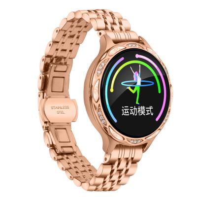 China 2021 Touch Screen Waterproof Ip68 Fitness Long Standby Time 30 Days Women M9 Mobile Smart Watch For Lady for sale