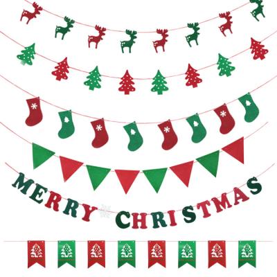 China Festival Decoration HU-230 Christmas Decoration Home Party Pull Hanging Flag for sale