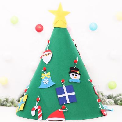 China HB-2420 Fashionable DIY Felt Christmas Tree for Kids Handmade New Year Christmas Door Hanging Decorations for sale