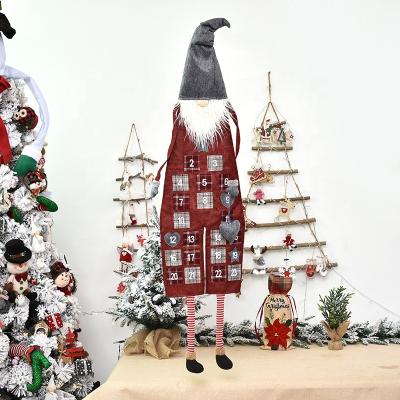 China New Christmas Display YQ-289 Christmas Ornaments Gnome Christmas Canvas Embroidered Calendar for sale