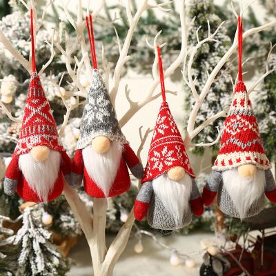 China Fashionable YQ-816 Lit Christmas Gnomes Ornaments Plush Swedish Handmade Gnomes Hanging Christmas Tree Decorations for sale