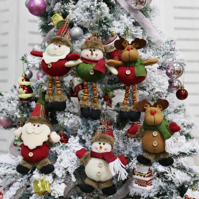 China XD-306 XD-306 Plush Christmas Decoration Plush Hanging Snowman Santa Tree Ornaments Gift for sale