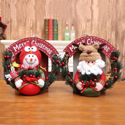 China KA-191 Fashionable Christmas Decoration Supplies Welcome Sign Front Door Wreath for sale