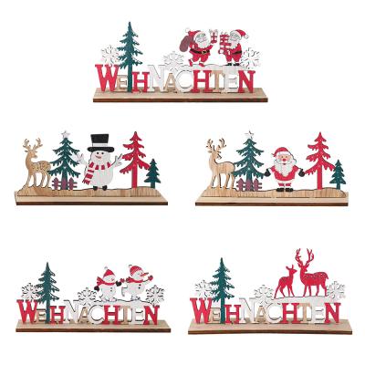 China New fashionable creative Christmas indoor and outdoor Christmas decorations wooden decorations YQ-444 for sale