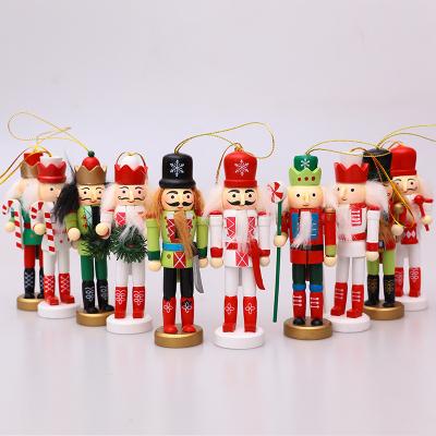 China HY-231 Eco-friendly Christmas Ornament Toys Wooden Nutcracker Soldier For Christmas Decoration Supplies for sale