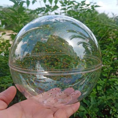 China WX-391 Openable Christmas Gift Transparent Glitters Hanging Ball Plastic Christmas Ornaments Gift Box Christmas Ball for sale