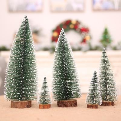 China Christmas Fashion Desktop Miniature Pine Christmas Tree Table Decor HB-6501 for sale