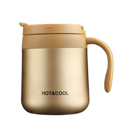 China Durable Wholesale SQ-1818 16oz Stainless Steel Large Vacuum Insulated Camping Coffee Mugs With Lids And Handle for sale