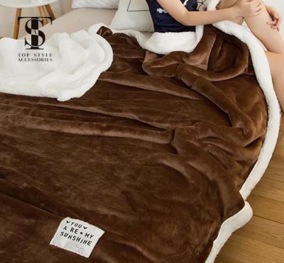 China 2020 Double Thickened Fleece Modern Coral Blanket for sale