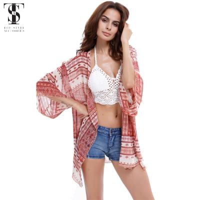 China Summer Vacation Women Anti-UV Swimwear Cover Up Beach Wear Kimono for sale